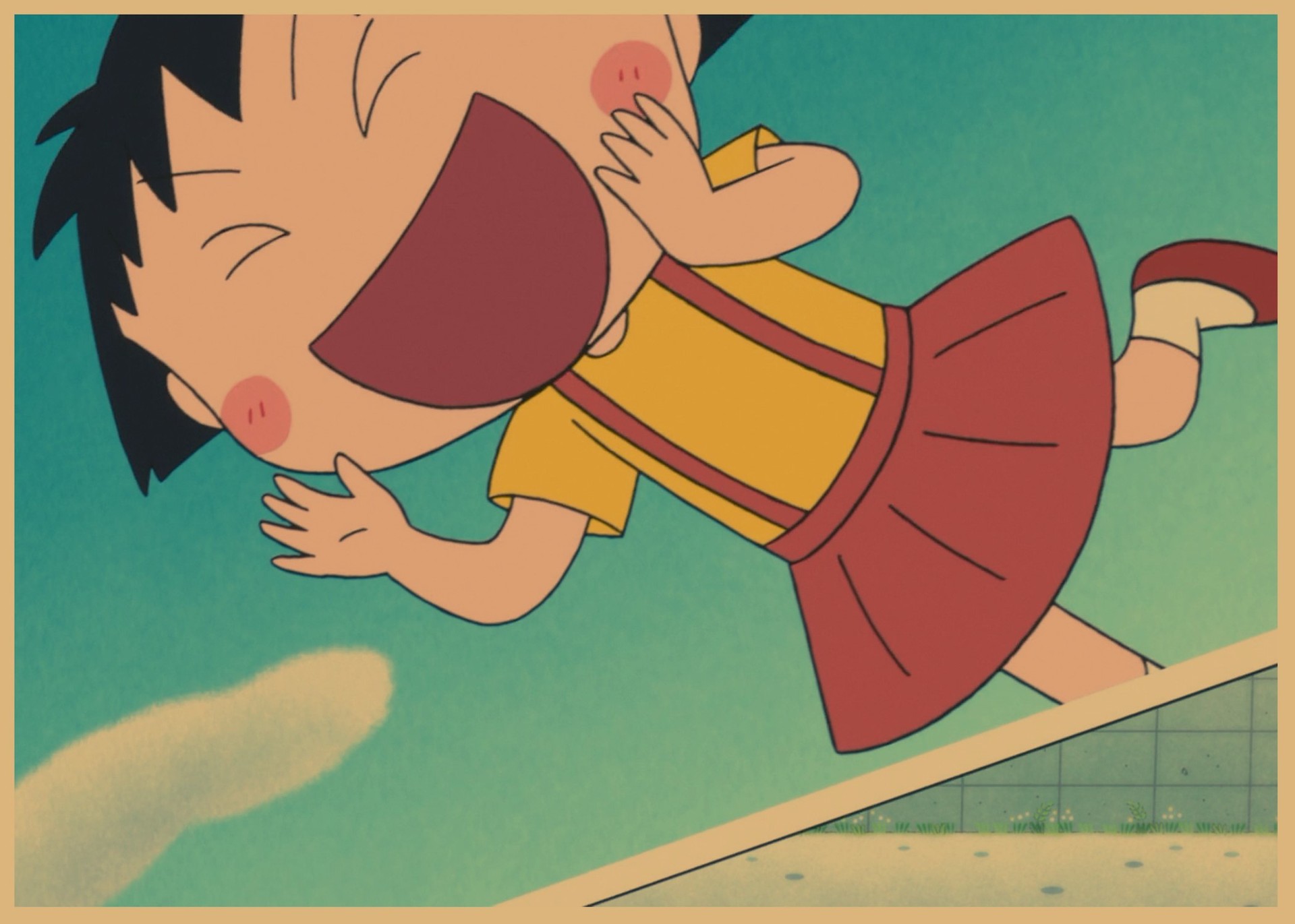 Cherry Maruko Japanese Anime Kraft Paper Poster Hotel Bar Children's Room Decoration Wall Painting Mural 115
