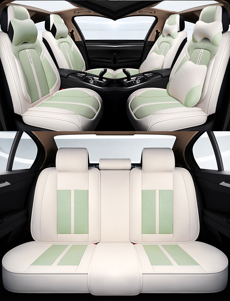 Car Seat Cushion Leather Fully Surrounded Four-Season Universal Seat Cover Summer Breathable Seat Cushion Cover Cross-Border Foreign Trade Seat Cushion
