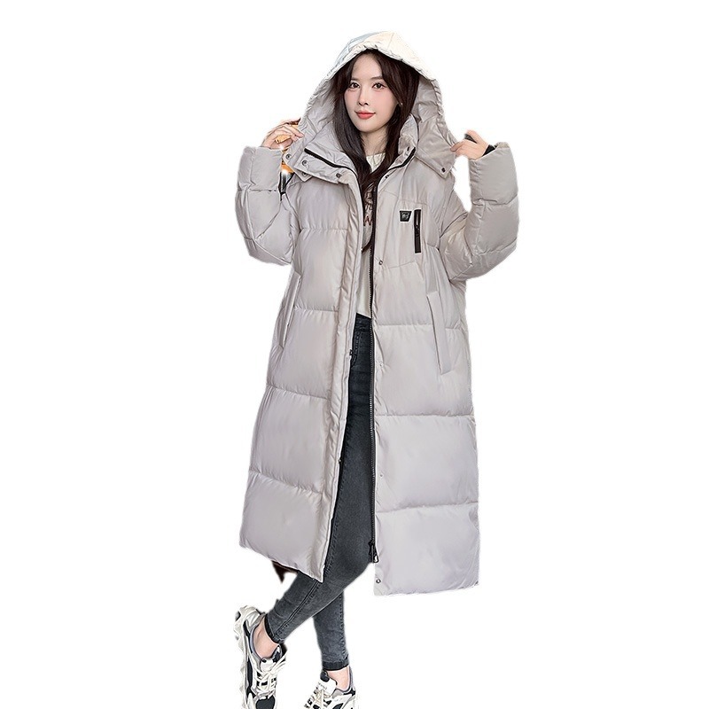 Nuevo invierno plumón de algodón chaqueta de algodón de rodilla de mujer larga chaqueta de algodón coreana suelta nicho chaqueta de algodón gruesa