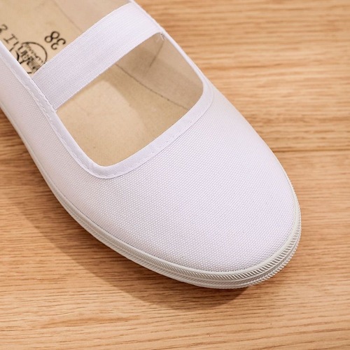 小白鞋舞蹈鞋跳舞鞋男女通用儿童白网鞋白布鞋白球鞋帆布鞋舞蹈鞋