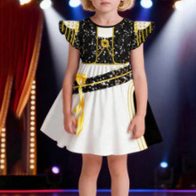 2025亚马逊新款女孩3D印花女装童装套装猎魔女团服装搭配流行歌手