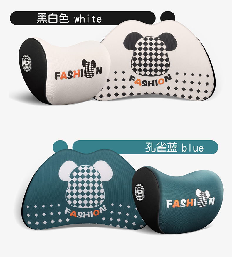 Cartoon Car Headrest, Car Cushion, Car Driver's Seat, Memory Foam Lumbar Support, Car Pillow, Neck Pillow