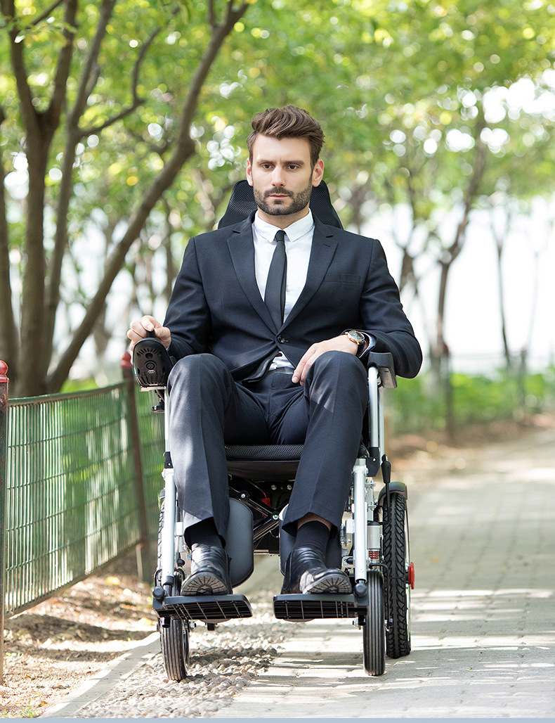 Yibaiti Electric Wheelchair Is Foldable, Fully Automatic, with Long-Lasting Lithium Battery, Lightweight for Disabled People and Suitable for the Elderly