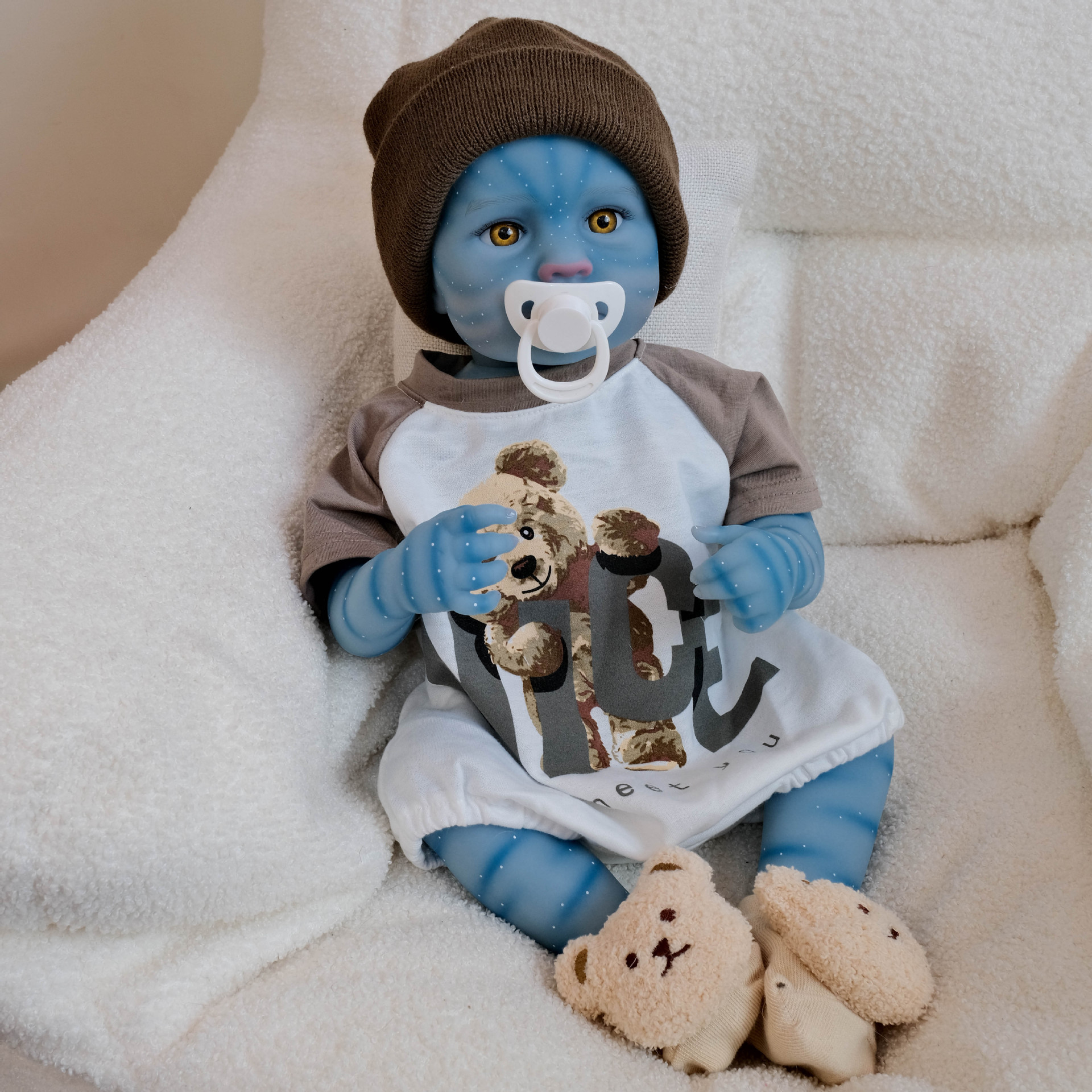 19 pulgadas de manga corta osos LOULOU Avatar muñeca de simulación hecha a mano regalo de juguete para niños