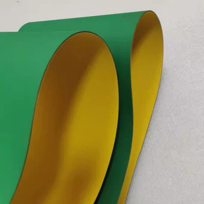 High-speed wear-resistant yellow-green flat Avtomobil ötürücü kəmərləri