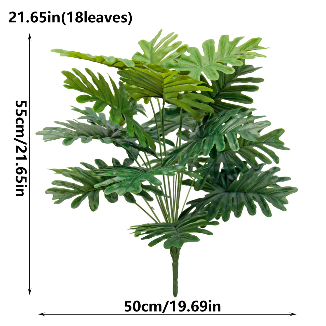 18 잎 봄 비 거짓 나무 (총 길이 55cm)
