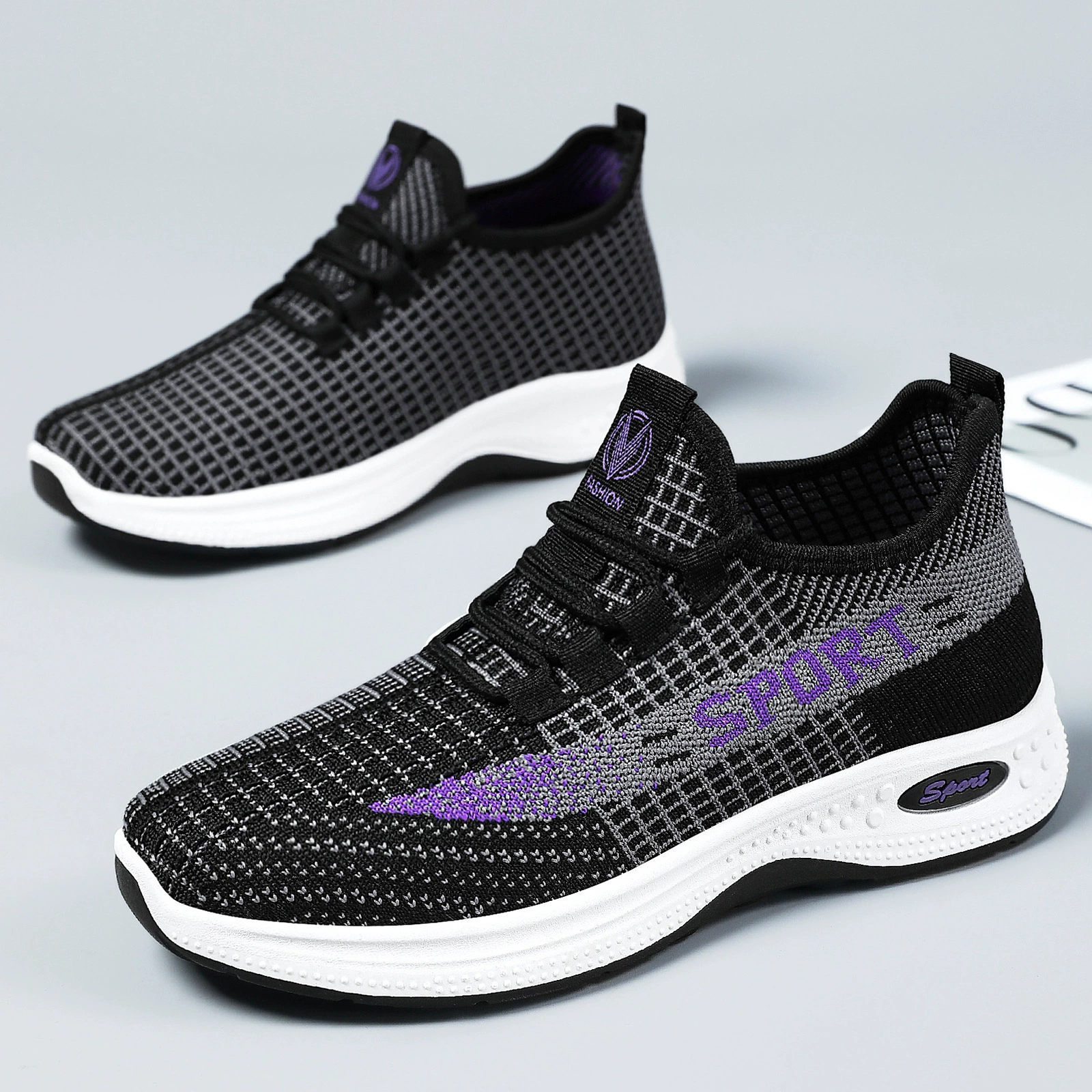 Спортивная обувь для женщин, новые летние туфли с дышащей сеткой, удобные и не утомляющие ноги, повседневная женская обувь, кроссовки на мягкой подошве с вязаной подошвой.