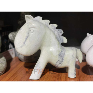 Desktop stone horse ornament�R���ɹ�ԭʯ��̔[��