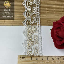 金线花边网布刺绣条码4公分 女装辅料童装饰品Lolita手工DIY现货