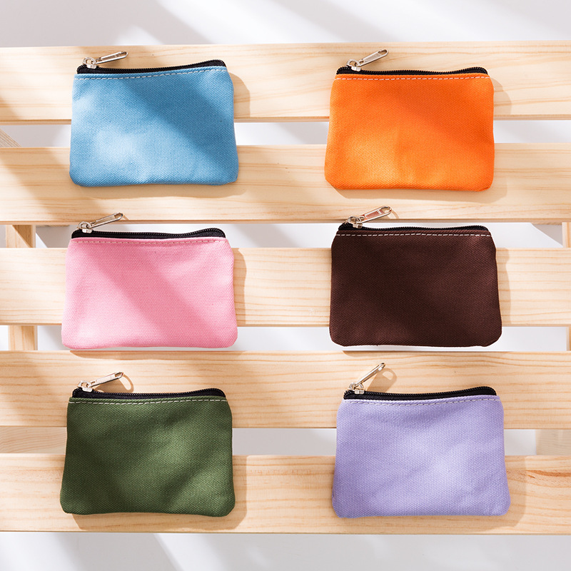 Nuevo bolso de cambio para mujeres mini lindas llaves de almacenamiento bolso de lona bolso de estudiantes bolso de almacenamiento simple