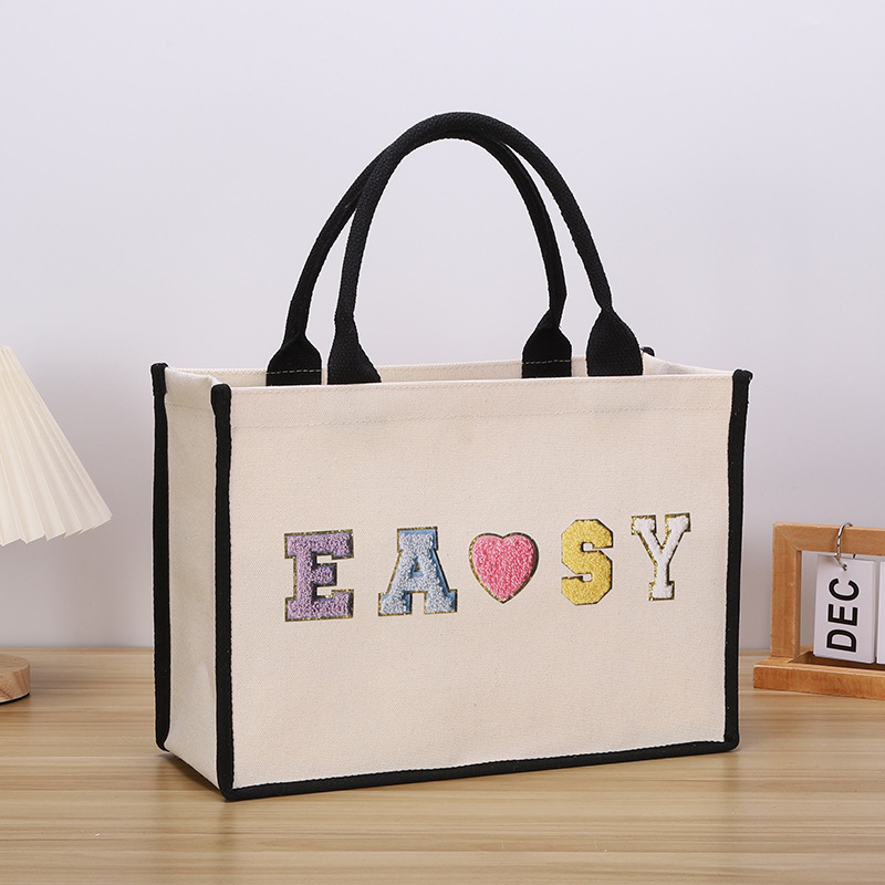 Neue Mode personalisierte Brief Handtasche Leinwand verdickt Baumwolle Tote Aufbewahrungstasche_voghion.com