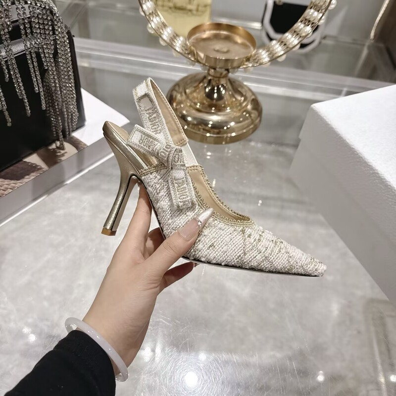 2026 Early Spring New Fashion Sexy Pointed-Toe Embroidered Bowknot Stiletto High Heels Sandals High Heels Sandals