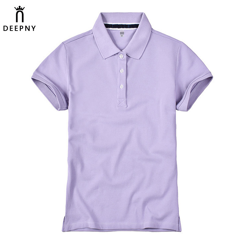 Amazon Foreign Trade Polo Shirt for Women 2026 Spring/Summer New Short-Sleeve Casual Turn-Down Collar in Taro Purple, Available for Dropshipping