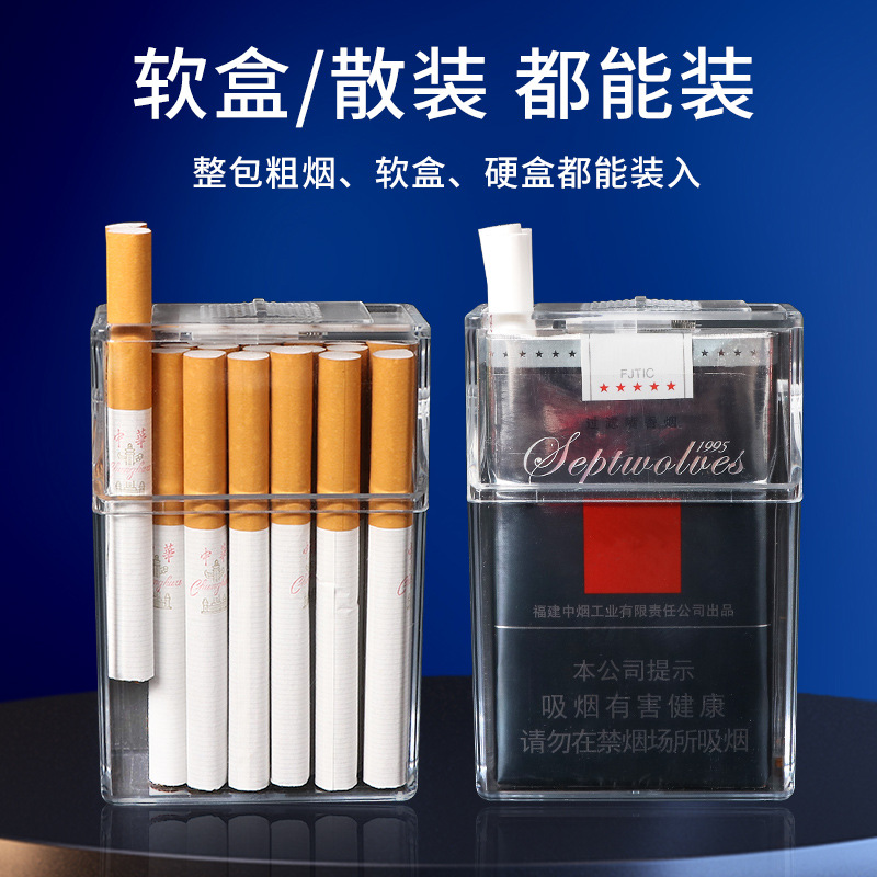 ABS flip-pack a prueba de humedad simple nuevo paquete de cigarrillos de plástico Futen plástico resistente a la compresión cigarrillos transparentes image 1