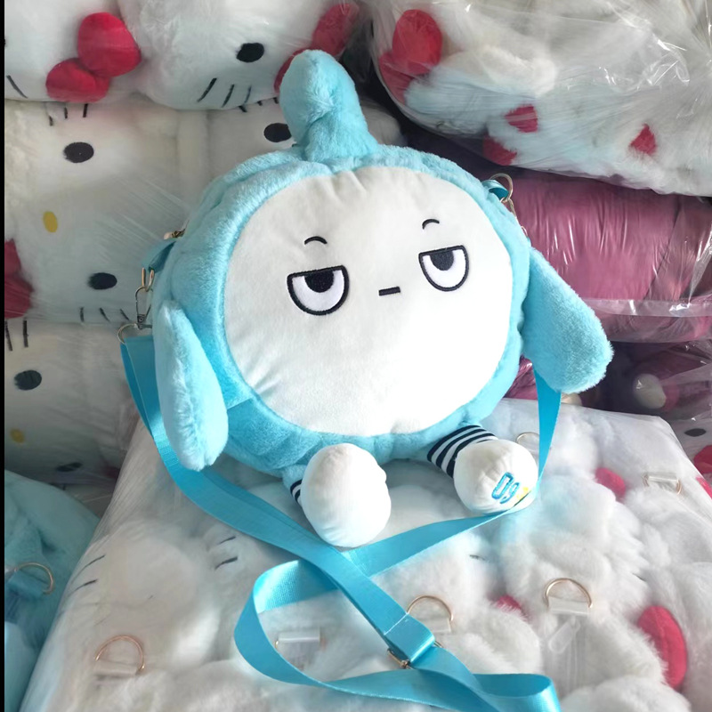 Bolsa de peluche femenina, linda, estilo Coolomi, bandolera, maquillaje, regalo de cumpleaños, al por mayor