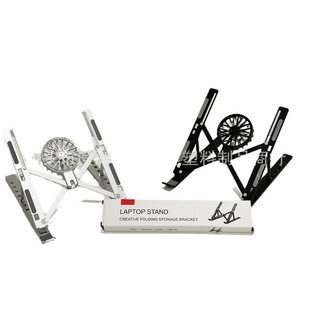Factory direct batch aluminum alloy notebook tablet computer bracket with fan cooling support frame folding portable lifting
