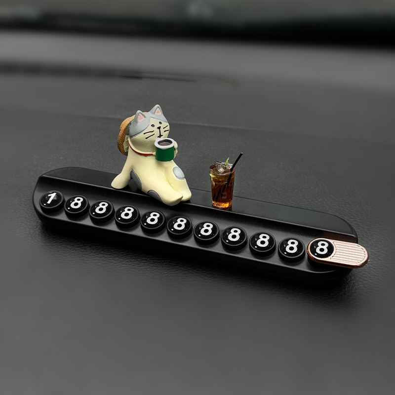 Tarjeta de teléfono móvil de coche, placa de estacionamiento, placa de matrícula temporal de coche, placa de matrícula de coche creativa, decoración de serie