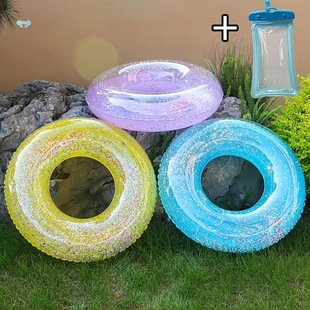 3 Pack Sparkly Glitter Adult Swim Rings Inflatable Pool Cross-Border