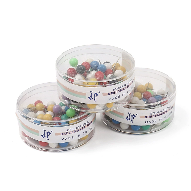 80 шт/в штучной упаковке цветные иглы с большой головкой карты для одежды фиксированные пластиковые круглые головки для позиционирования стальные цветные булавки