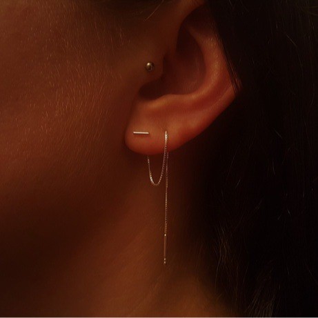 Cross-Border Supply Wholesale T-Shaped Tassel Earrings, Accessible Luxury Niche T-Shaped Earrings, T-Shaped Line Long Tassel Earrings