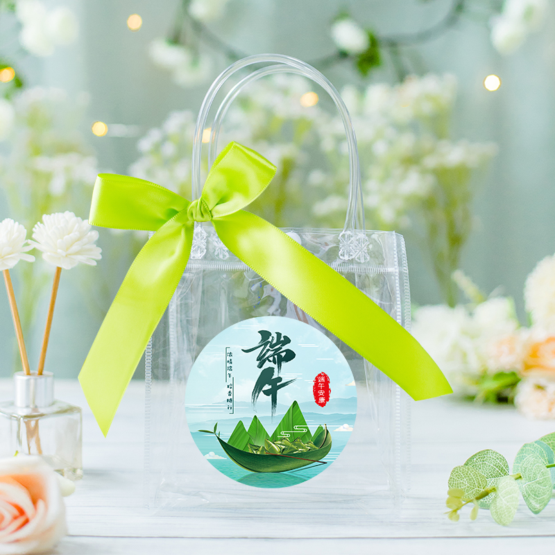 Прозрачная сумка + лента + наклейка Dragon Boat Festival - маленький размер