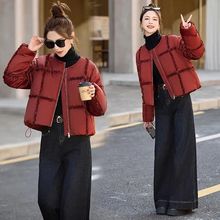 小香风蕾丝花边羽绒服女2024年冬季新款小众设计感白鸭绒短款外套