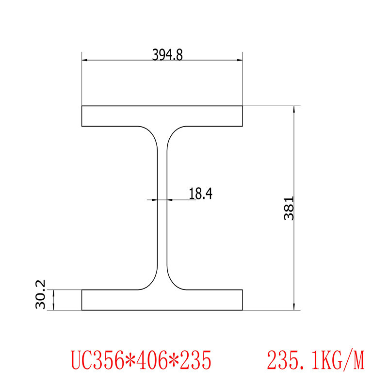 英标H型钢UC356x406x235材质S235批发价格