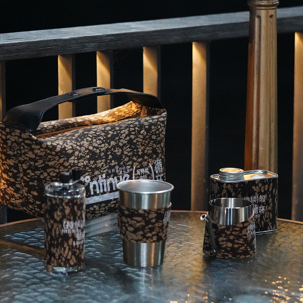 Regalos de negocios residuos de café mano set de café camping equipo de café portátil cafetera de café