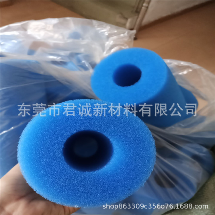 蓝色管道粗孔过滤棉管 80mm防堵塞泳池滤芯