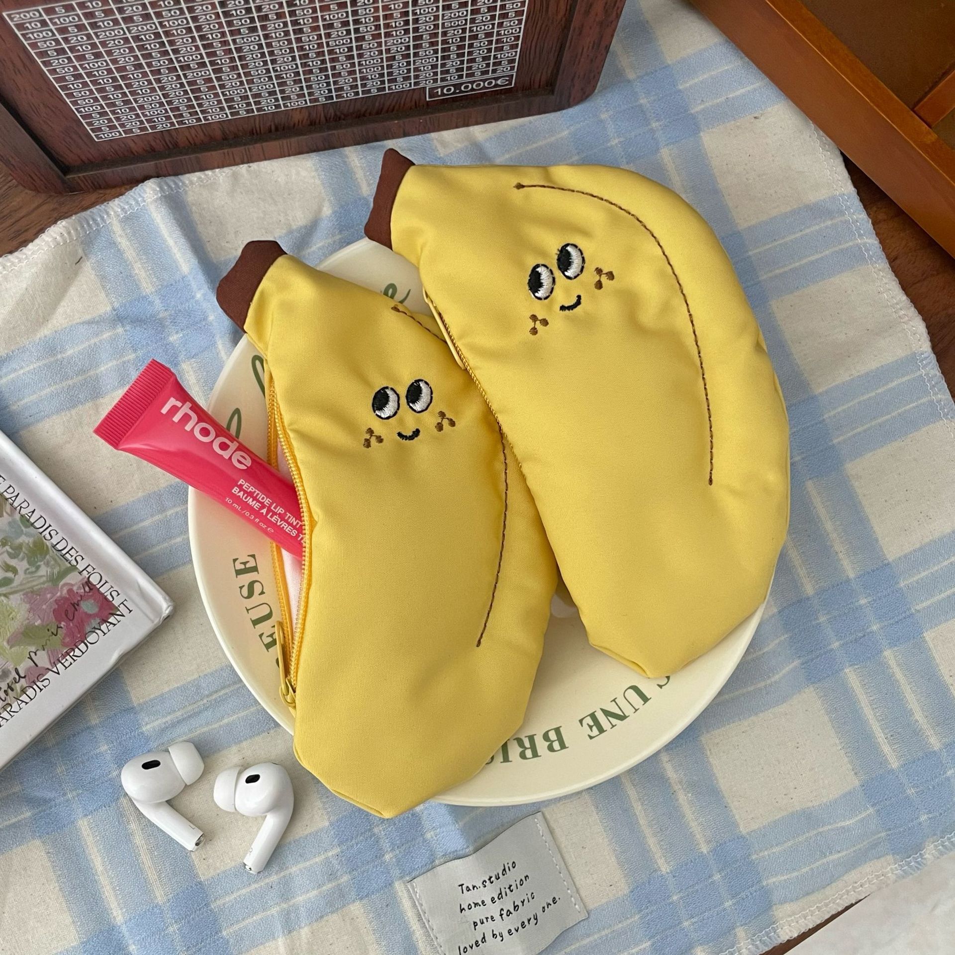 Daily, Street Occasion Unisex Cartoon Fruit Canvas Zipper Coin Purses
