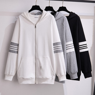 150kg Plus Size Women's Sweatshirt, Extra Large Size 200/350, Fashionable Cardigan Jacket, Bust Size 150/170