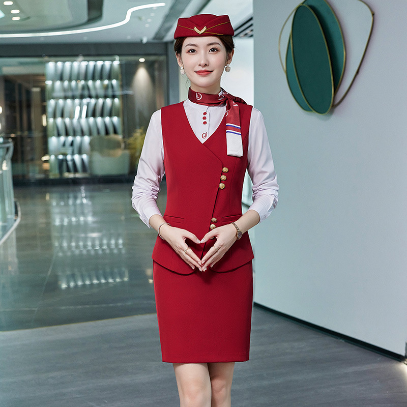 Autumn 2022 Professional Vest Set Hotel Work Clothes Women's Vest Formal Restaurant Waiter Slim Vest Women