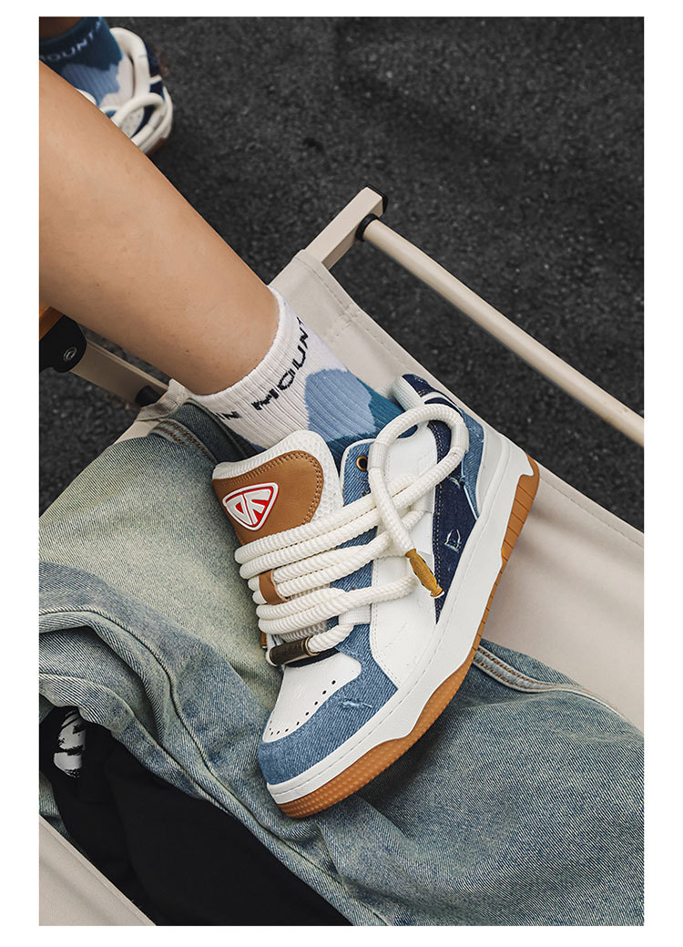 Unisex Denim Trainers For Summer Versatile Breathable Sneakers_voghion.com