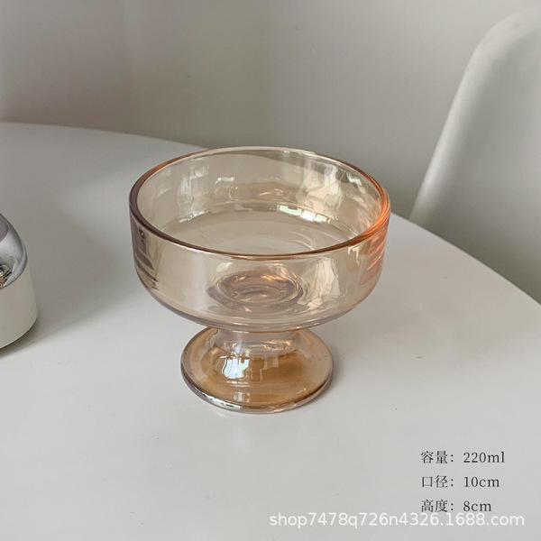 INS simple glass dessert cup yogurt cup tall snow cake bowl cup ice…