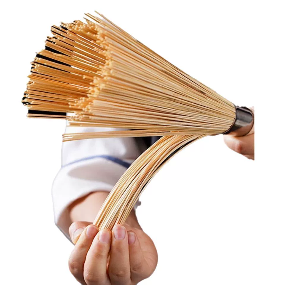 Старая bamboo pot brush, артефакт ручной работы, щетка для кастрюли бамбуковая, плита посуды помывка без масла