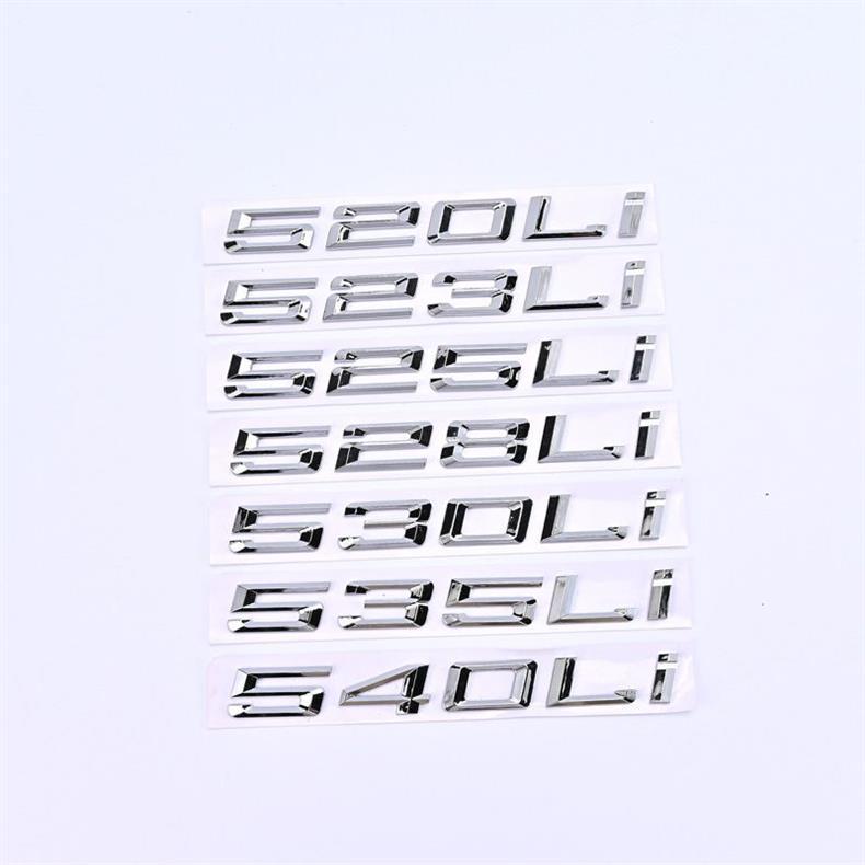 BMW 520Li car stickers, 523Li lettering, 528Li rear emblem, 530Li displacement badge, 535Li car emblem, modification