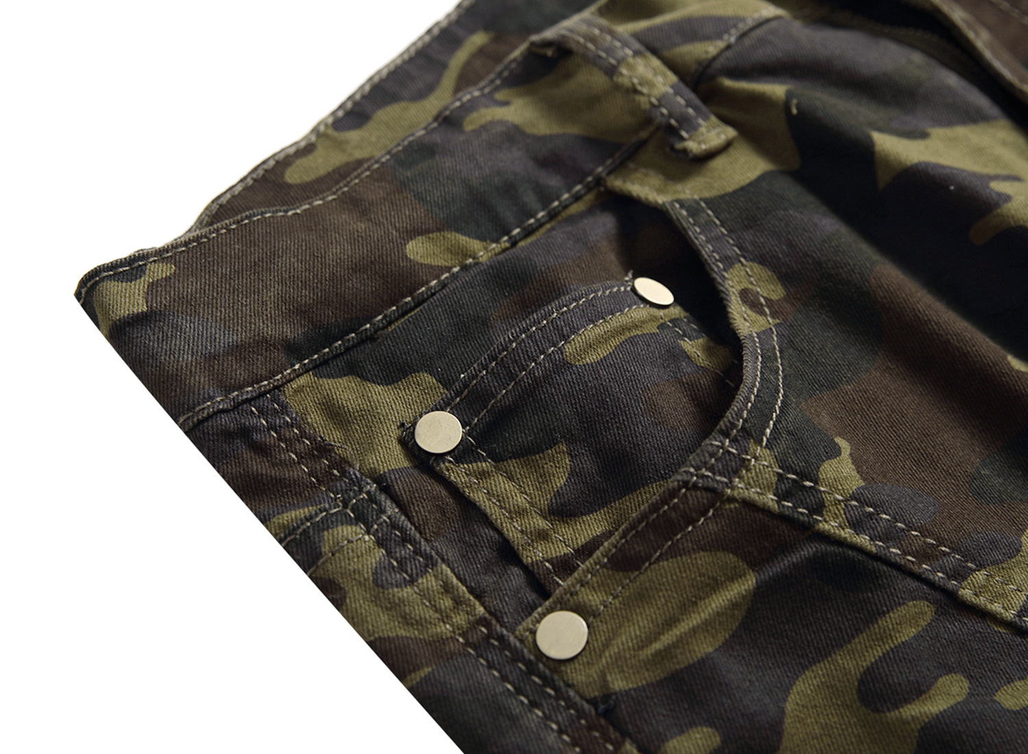 Men's Camouflage Slim Fit Stretch Cargo Pants For Casual Style_voghion.com