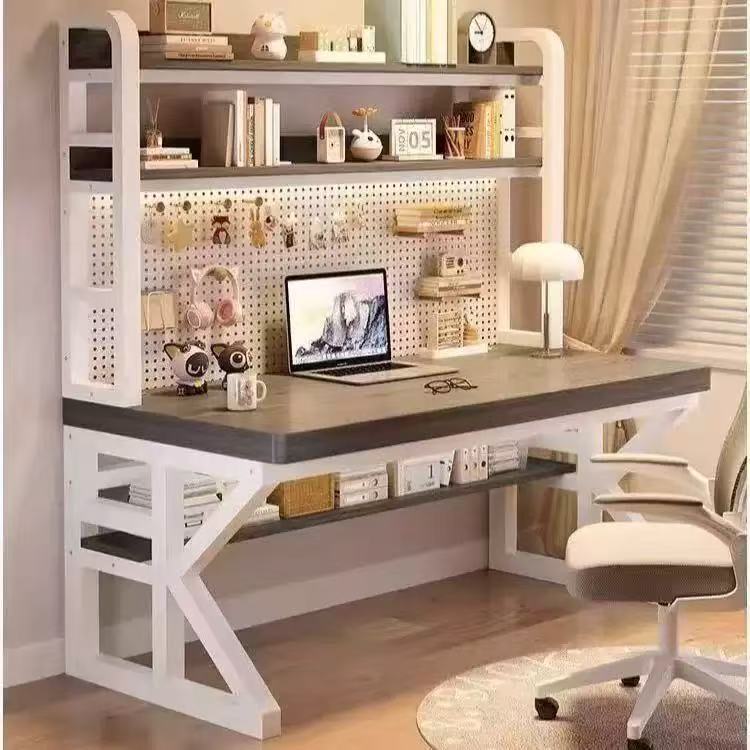 E-Sports Table, Thickened Solid Wood Student Home Desk, Bookshelf Integrated Combination, Multi-Functional Bedroom Simple Computer Desk E-Sports Table, Thickened Solid Wood Student Home Desk, Bookshelf Integrated Combination, Multi-Functional Bedroom Simple Computer Desk