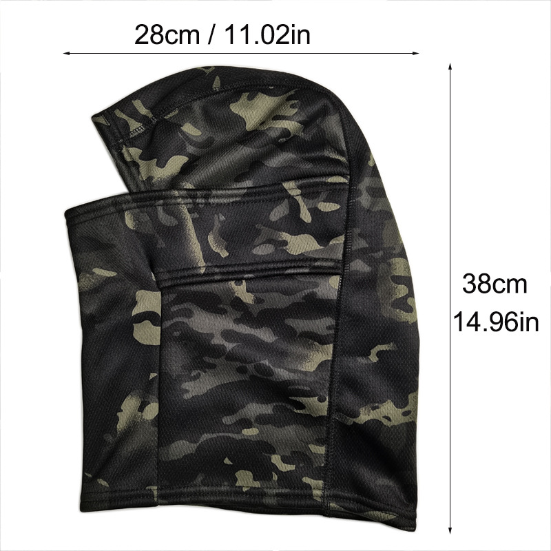 Invierno forro polar táctico camuflaje máscara al aire libre cálido viento motocicleta montar cabeza conjunto balaca cap