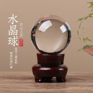 White Crystal Ball Attracts Feng Shui and Wealth, Transparent Crystal Ball Photography, Home Decoration, House Feng Shui, House Ornaments