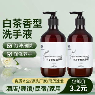 White Tea Scented Foam Hand Sanitizer 500ml Hotel B&B Household Hand Sanitizer Large Barrel Refill Wholesale