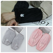 袖套毛绒中长短款女士手臂套袖女个性袖头办公防污羽绒服女袖头