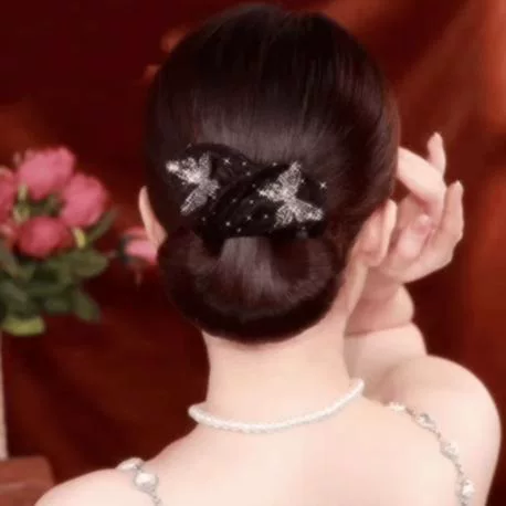 Exquisite Hairpin, Sparkling Butterfly Hair Twister, Hair Ball Head Artifact, Twist Hair Twister, Simple and Versatile Cross-Border