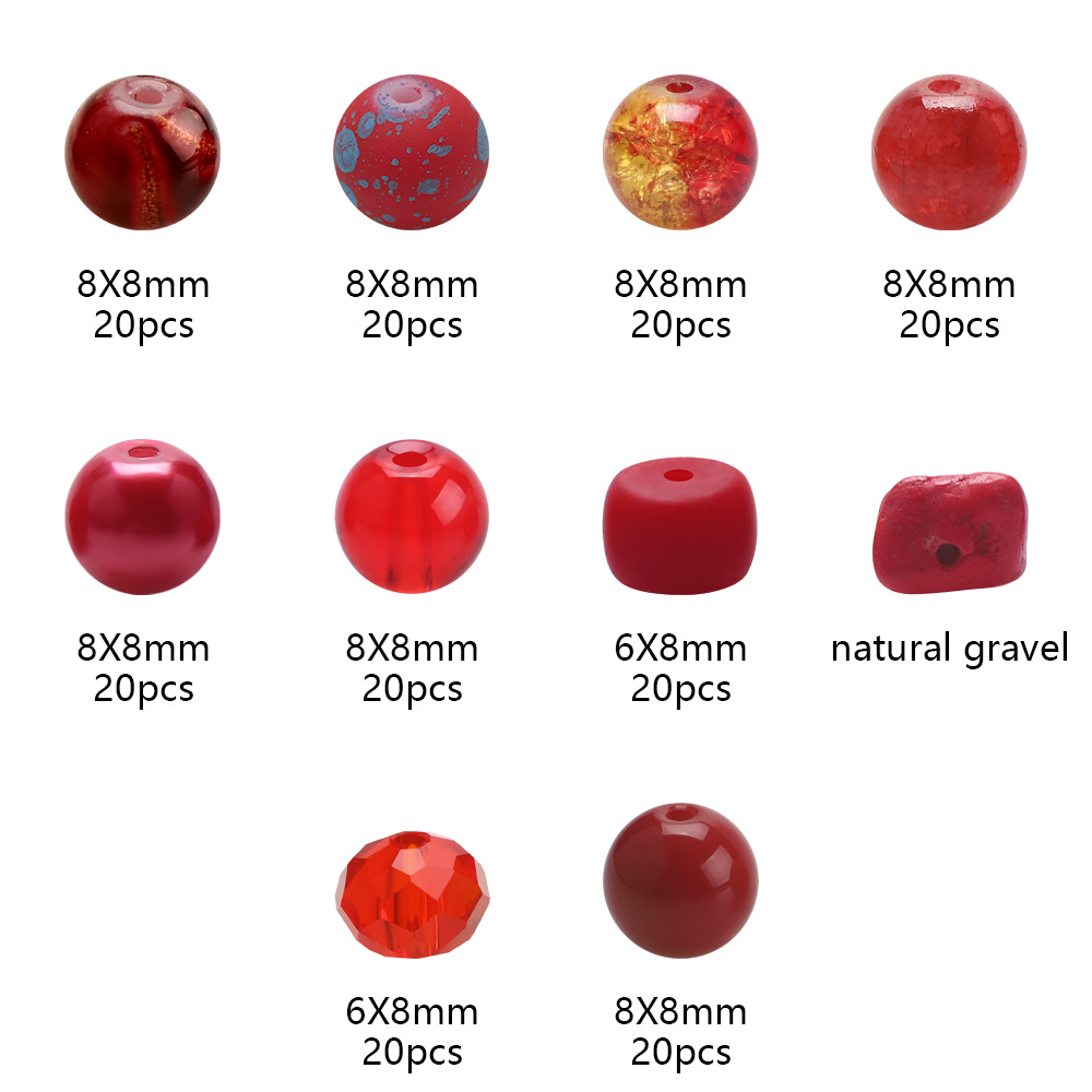 185g Weight Beads Jewelry Making Type Diameter 8mm Jewelry Making Size DIY Jewelry Accessories Classification 1 Set Quantity Glass Material Irregular, Round Pattern Plating Design Simple Style Style 1 Set Diameter 8mm Glass Irregular Round DIY Jewelry Accessories Beads 18