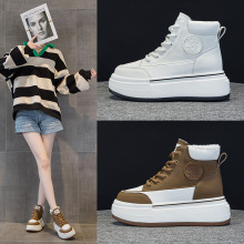 特价清仓376-2内增高7CM真皮老爹鞋女 2025秋冬款新款百搭韩版厚