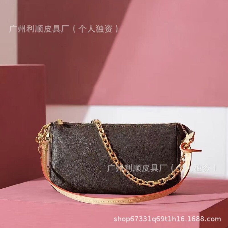 Guangzhou Foreign Trade New Old Flower Mahjong Bag pochette Handbag Shoulder Strap Chain Single Shoulder Middle Ancient Baguette Women's Bag Guangzhou Foreign Trade New Old Flower Mahjong Bag pochette Handbag Shoulder Strap Chain Single Shoulder Middle Ancient Baguette Women's Bag