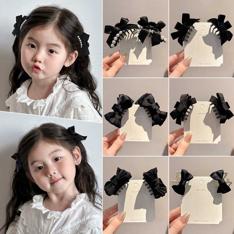 Niña princesa cabeza rascar arco clip de cabello de arco clip de cabello de niños frente fría clip de frange niñas 2024 nuevo tocado