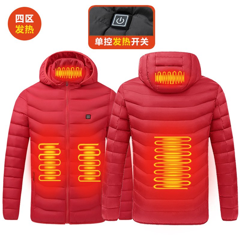 23 zonas, 4 controles, 11 zonas, control dual, nueve zonas, cuatro zonas, control único, ropa de calefacción, ropa de algodón con calefacción de invierno, chaqueta de gran tamaño, ropa de calefacción eléctrica