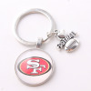 NFL American Rugby Team Steel Man Team Keychain I love Football football team key