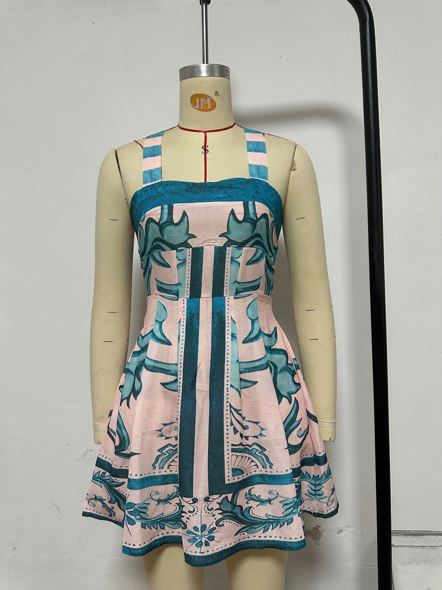 191g Weight Above Knee Dress Length Type Sleeveless Sleeve Length Strap Dress Dresses Type Spandex, Polyester Fabric Type High Waist Waist Line Holiday Occasion Strap Neckline Slim Fit Type Flower Pattern 2025 Spring and Summer Season Women's Gender Vacation Style Wholesale Women's Vacation Flower Holiday Strap Sleeveless Strap Dress 3
